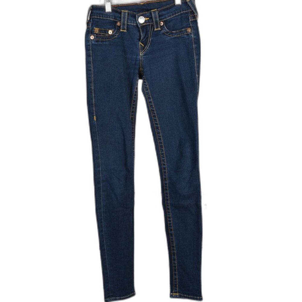 True Religion Casey Dark Wash Skinny Jean Size 24